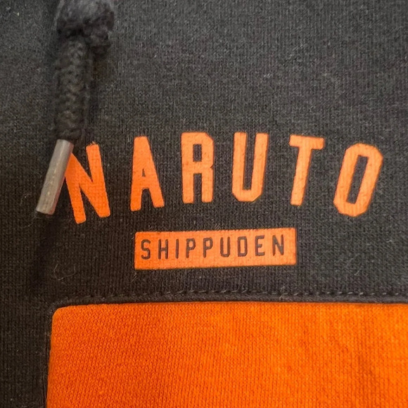 Hot Topic Naruto Shippuden Black & Orange Zip Up Hoodie. Size Medium. - Picture 5 of 14
